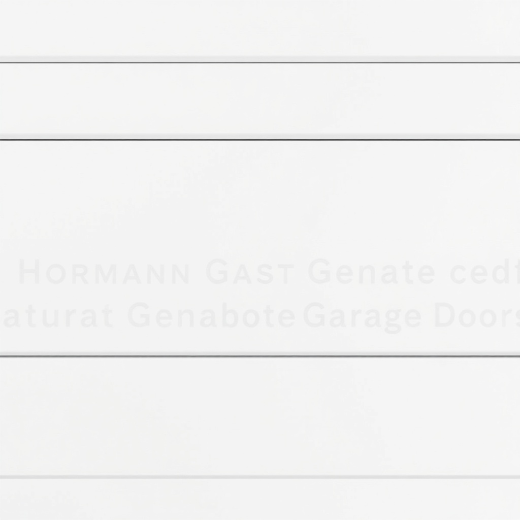 A photorealistic close-up of a Hörmann LPU 40 garage door section showing the smooth surfa